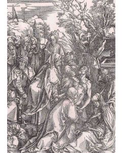 Albrecht Dürer, Il seppellimento, xilografia, 38,7x27,5 cm 
