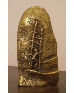 Luciana Matalon, The mountain of knowledge, bronze, 12x6 cm 