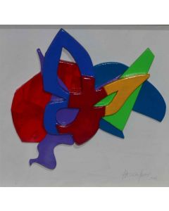 Dario Brevi, Le Farfalle, tecnica mista, 21,5x21,5 cm