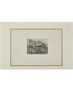 Giovanni Fattori, Riposo dei marinai, etching on zinc, 14x19 cm, limited edition of the Centenary, 1925 