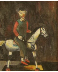 Espressionismo tedesco, olio su tavola, 18x21 cm 