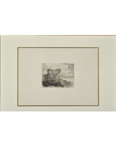 Giovanni Fattori, Toro, etching on zinc, 14x19 cm, limited edition of the Centenary, 1925 