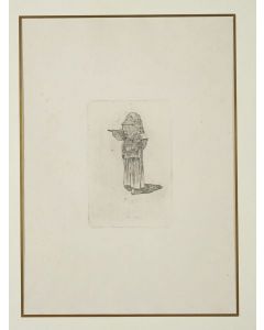 Giovanni Fattori, Ciociara, etching on zinc, 20x13 cm, limited edition of the Centenary, 1925 