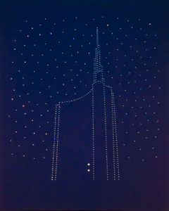 Bruno Budassi (Del Buda), Oltre, tecnica mista, 100x80 cm
