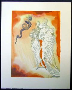Salvador Dalì, La frode, xilografia, 26x33 cm, tratta da La Divina Commedia, 1951-60