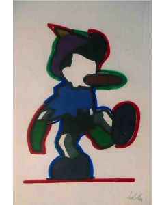  Marco Lodola, Pinocchio, serigrafia ritoccata a mano, 70x50 cm 
