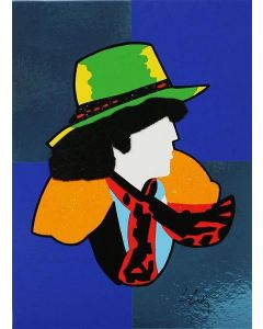 Marco Lodola, The Rockstar Bob Dylan, screen printing (20 colours), 23x17 cm