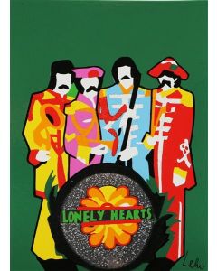 Marco Lodola, The Rockstars The Beatles, screen printing (20 colours), 23x17 cm 