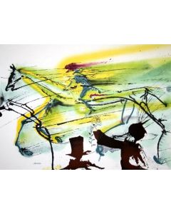 Salvador Dalì, Il cavallo da corsa, litografia, 36x56 cm tratta da Les Chevaux de Dalì, 1970-72 