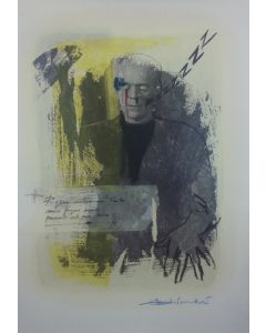 Enrico Pambianchi, Franky, drawing and collage on paper, 25x36 cm, 2016