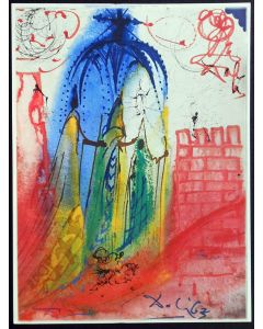 Salvador Dalì, Act I, Scene IV, screen printing, 31x42 cm, from Romeo and Juliet, 1975 