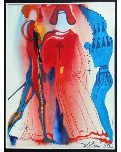 Salvador Dalì, Act III, Scene I, screen printing, 31x42 cm, from Romeo and Juliet, 1975 