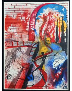 Salvador Dalì, Act V, Scene III, screen printing, 31x42 cm, from Romeo and Juliet, 1975