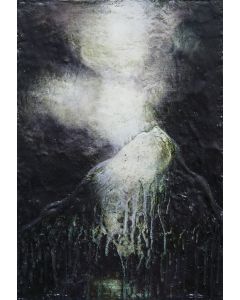 Enzo Rizzo, Terra celeste 4, olio su tavola, 50x35 cm