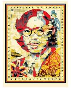 Obey, In honor of Vincent Jen Chin, screen printing, 60x45 cm