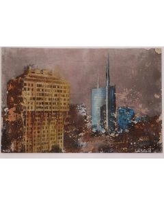 Loris di Falco, Two towers, limited edition retouched print, 27x40 cm