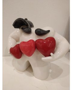 Rosa Olivares, Passionated boy, ceramic sculpture, h 18 cm