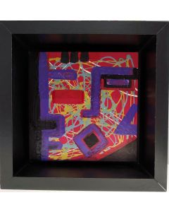 Carlo Massimo Franchi, Kaleidos Cube, mixed technique on mdf, 53x33x10 cm (with frame)