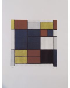 Piet Mondrian, Senza titolo, litografia, 66x50 cm