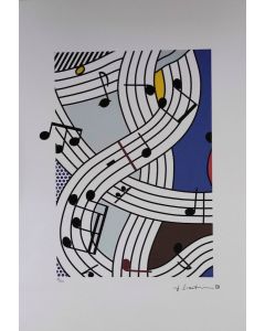 Roy Lichtenstein, Composition I, litografia su carta Arches France, 56,5x38 cm