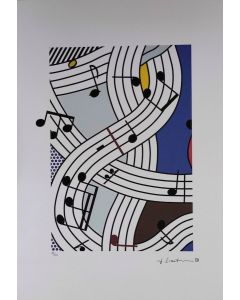 Roy Lichtenstein, Composition I, lithograph on Arches paper, 56,5x38 cm