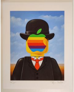 Stefano Bolcato, Magritte Apple,  fine Art graphic, 30x37 cm