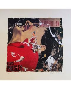 Mimmo Rotella, Today at Metropolitan, serilitography and collage, 64,5x64,5 cm, 1980