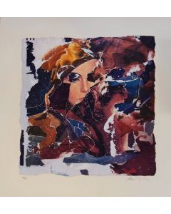 Mimmo Rotella, La Diva, serilitografia e collage, 64,5x64,5 cm, 1980