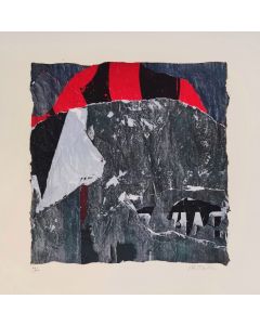 Mimmo Rotella, Dettaglio, serilitografia e collage, 64,5x64,5 cm, 1980