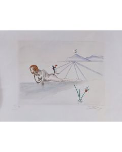 Salvador Dalì, Nu en perspective, acquaforte, 50x70 cm 