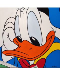  Sergio Veglio, Donald Duck, smalto su tela, 100x100 cm, 2022