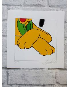 Sergio Veglio, Pluto paws, grafica fine art su cartoncino, 20x20 cm