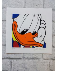 Sergio Veglio, Donald Duck, grafica fine art su cartoncino, 20x20 cm