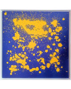 Bruno Budassi (Del Buda), Esplosioni stellari, acrilico su tela, 80x80 cm