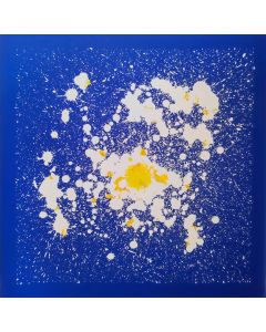 Bruno Budassi (Del Buda), Esplosione stellare, acrilico su tela, 50x50 cm