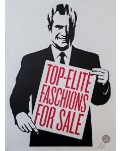 Obey (Shepard Fairey), Top-Elite Faschions For Sale (Nixon), screen printing, 61x46 cm, 2011