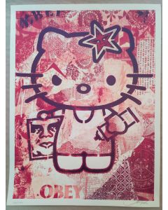 Obey (Shepard Fairey), Hello Kitty Pink, serigrafia, 61x46 cm, 2010
