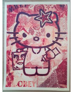 Obey (Shepard Fairey), Hello Kitty Pink, screen printing, 61x46 cm, 2010