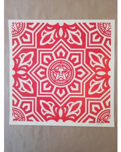 Obey (Shepard Fairey), Venice Pattern Set (Red&White), serigrafia, 45,7x45,7 cm, 2009