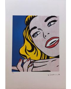 Roy Lichtenstein, Smile Girl, litografia su carta Arches France, 56,5x38 cm