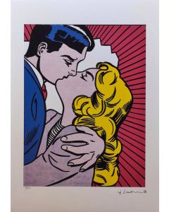 Roy Lichtenstein, Kiss, lithograph on Arches France paper, 56.5x38 cm