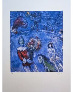 Marc Chagall, Le Coq Violet, lithograph, Ed. S.P.A.D.E.M. Paris, 50x70 cm