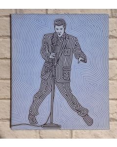 Marco Ugoni, Elvis, vinilico su tela, 30x25 cm, 2021