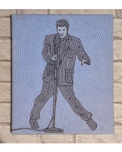 Marco Ugoni, Elvis, vinyl on canvas, 30x25 cm, 2021