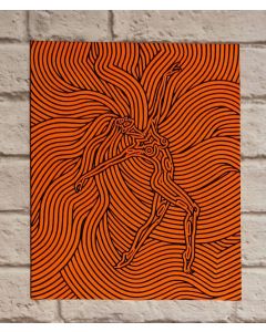 Marco Ugoni, Dancing 0.16, vinyl on canvas cardboard, 25x20 cm, 2023