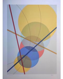 Luigi Veronesi, Composition 92 (circles), lithograph, 60x80 cm