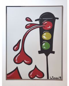 La Pupazza, Il Semaforocuore, stampa su carta lucida, 50x70 cm