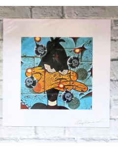 David Sommariva, Non sono pazzo, sono solo Daffy, stampa su carta, 30x30 cm