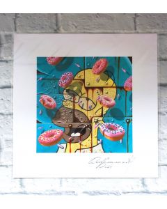 David Sommariva, Non rimandare a domani quello che puoi mangiare oggi, stampa su carta, 30x30 cm