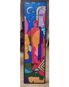 Carlo Massimo Franchi, Dream, olio su plexiglas opalino, 171x46x12,5 cm 